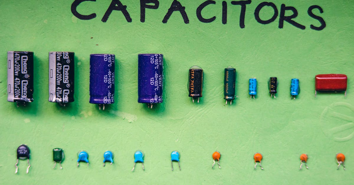 Various types of capacitors for electronics projects